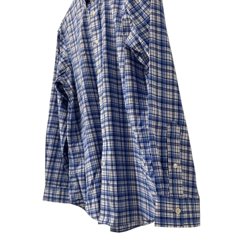Polo Ralph Lauren Performance Stretch Classic Fit Plaid Oxford Long Sleeve